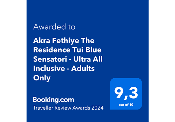 Akra Fethiye Residence Booking Awards Card