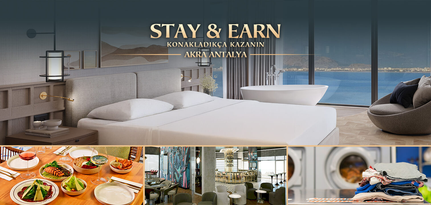 Akra Antalya Fırsatlar Stay&Earn Banner Desktop Tr
