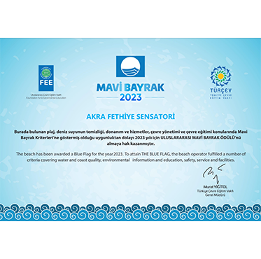 Akra Kemer Odullerimiz Mavi Bayrak Card (2)