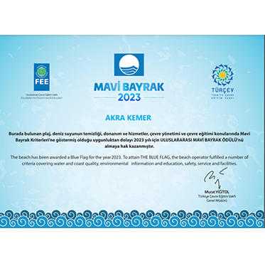 Akra Kemer Mavi Bayrak Odul Card2